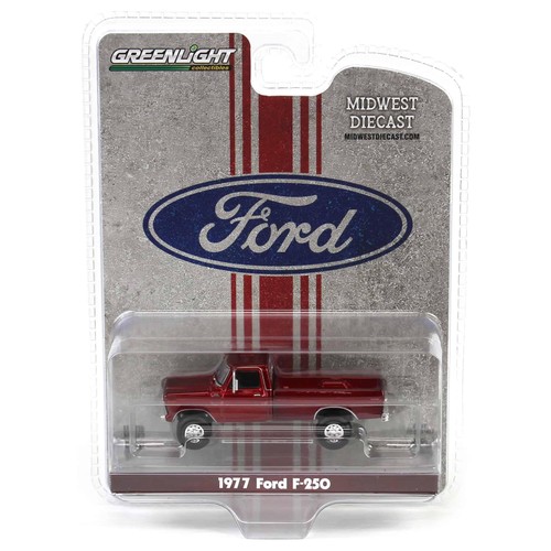 1/64 Sollevata 1977 F-250, Rosso, Greenlight Dealer Exclusive 51614 - Foto 5 di 5