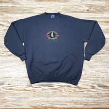 Vintage 90s Air Force Navy Blue Pullover Sweatshirt Crewneck Mens L USA Fabric