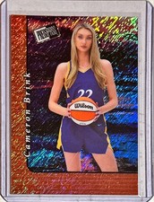 Cameron Brink 2024 Leaf Collective Promo Press Pass Orange Shimmer /299 WNBA