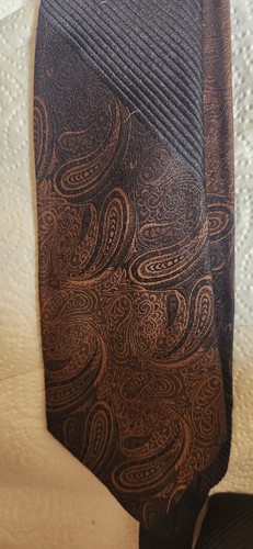 Vintage 1950's 60's SKINNY Mens NECK TIE LAGO DI COMO Rat Pack BoHo Mad Man - Picture 8 of 19