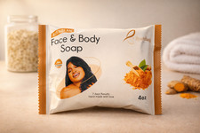 Turmeric Kojic Glutathione Face  Body Soap 4oz   Dark Spot Brightening