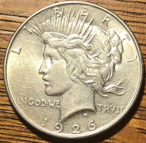 1926 D Peace Silver Dollar $1 - Super Nice AU Condition - FREE SHIPPING