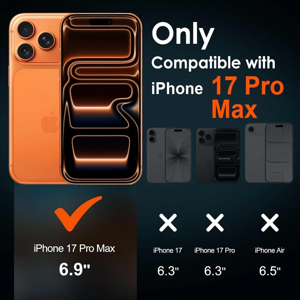 iVoler 2 Pezzi Pellicola Vetro Temperato per iPhone 17 Pro Max 6.9 Pollici con I - Immagine 2 di 4