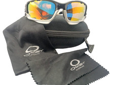 Oakley Jawbone Sunglasses USA White Black Fire Iridium + Spare Lenses Vault