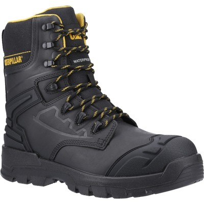 Caterpillar Striver XL 8'' Herren Schwarz Seitenreißverschluss Wasserdicht S7 Sicherheitsstiefeletten