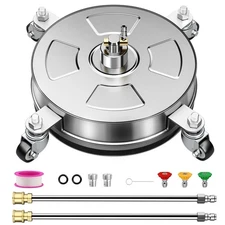 14" Pressure Washer Surface Cleaner with 4 Wheels, Stainless Steel Housing, 4...