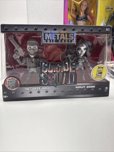 Metal Die Cast Suicide Squad The Joker Boss & Harley Quinn SDCC official sticker