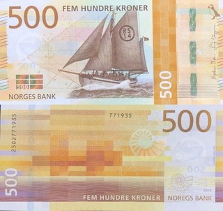 Norway 500 Kroner 2018 P 56 UNC NR No Reserve