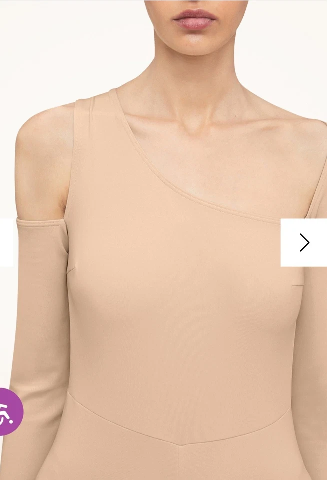 NWT Wolford Warm Up Jumpsuit  Beige Bodysuit Spanx Women Nude Sz 34 USA 4 Tights - Image 4 of 4