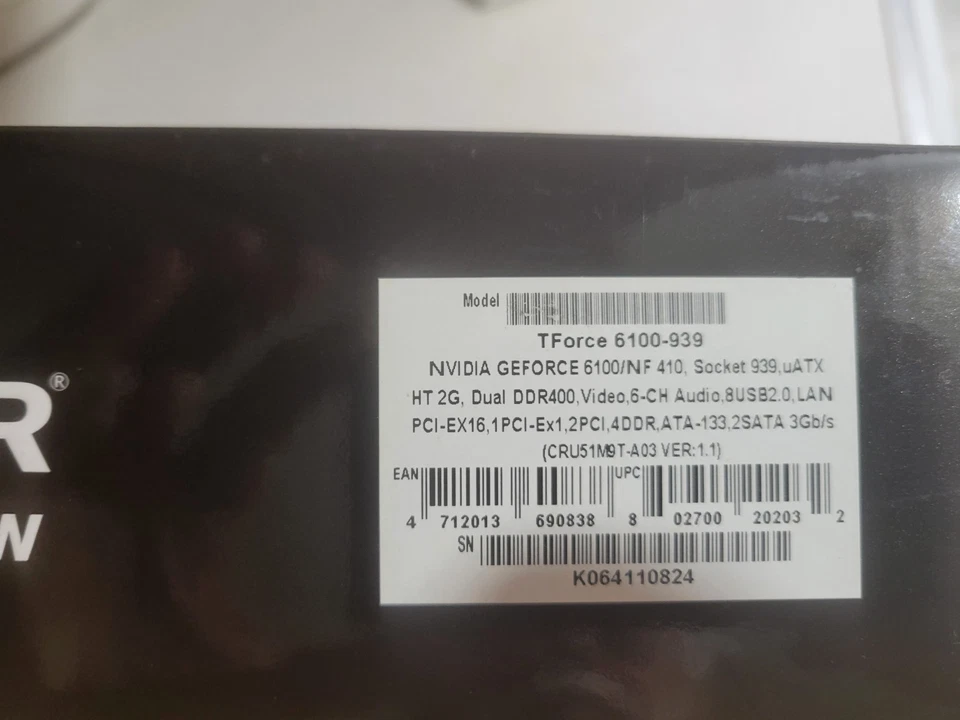 New in Box BIOSTAR TForce6100-939 Motherboard for AMD Processors 939 socket - Image 3 of 4