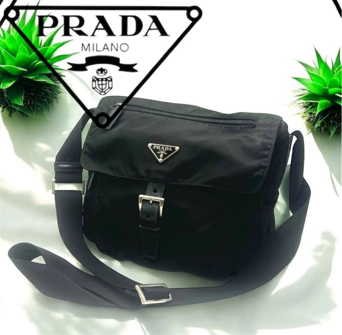 RARE Prada Tessuto Nylon Shoulder Bag in Black - Excellent Condition