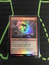 MTG Magic The Gathering Masked Meower Foil SPM Red Cat Spider-Man Commander