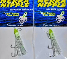 Kokanee Hoochies (2): uv "GREEN ICE"