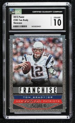 2013 Score Franchise Showcase 58/99 Tom Brady #285 CGC 10 Gem Mint n8a