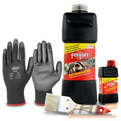 FERTAN   1 L LITER + 250 ml ROSTKONVERTER + PINSEL + 1 PAAR ARBEITSHANDSCHUHE