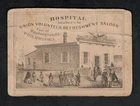 SCARCE 1860s Early Trade Card - Civil War Union Soldiers Saloon & Hospital