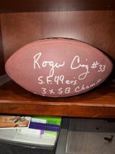ROGER CRAIG & JOHN TAYLOR Signed 49ers Football – JSA COA – Dual Autograph