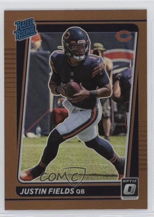 2021 Panini Donruss Optic Rated Rookie Bronze Prizm Justin Fields #204 0l1