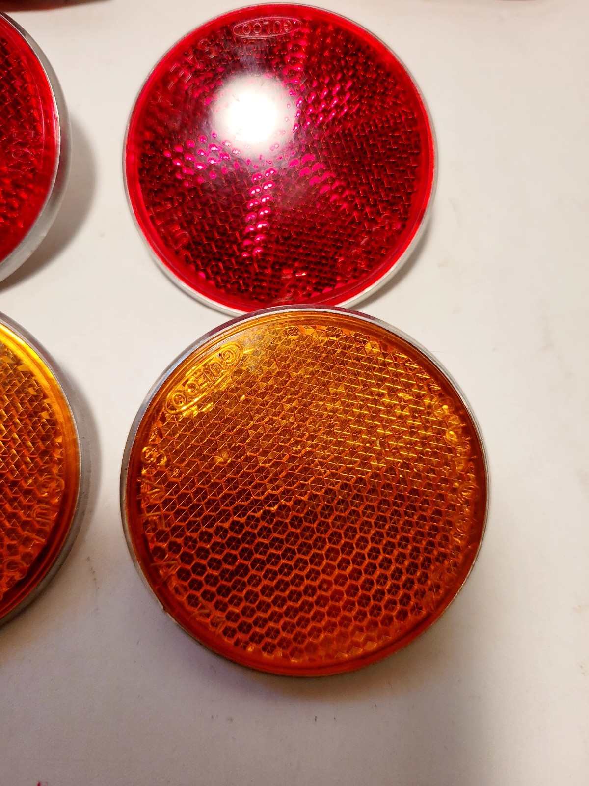 Vintage Schwinn Gulco Reflector No.2222 2¼" BRIGHT STAR MIX LOT of 6 Reflector