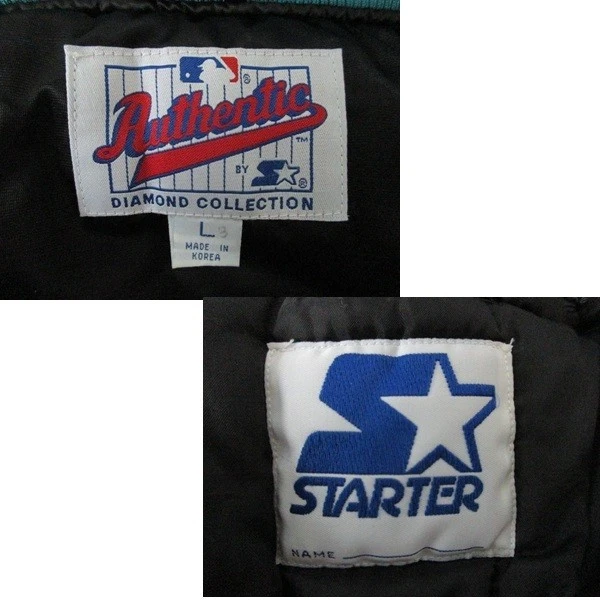 STARTER AUTHENTIC DIAMOND COLLECTION 90s MLB FLORIDA MARLINS SATIN JACKET size L - Image 3 of 4