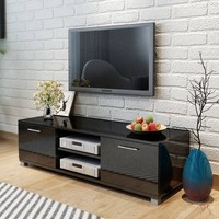 Tv-Schrank Hochglanz-Schwarz 120X40,5X35 Cm
