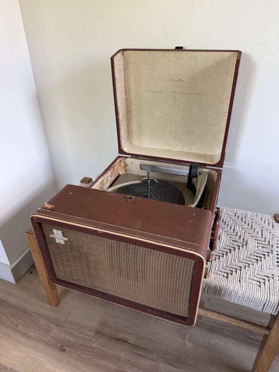 🍊Vintage 1960s Sears Silvertone HiFi Portable Record Player