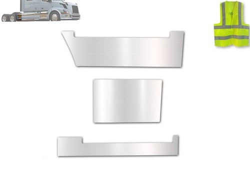 Stripes Chrome Trim Set for Rear Panel 29" Right Compatible with Volvo VNL 04-17 - Foto 2 di 8