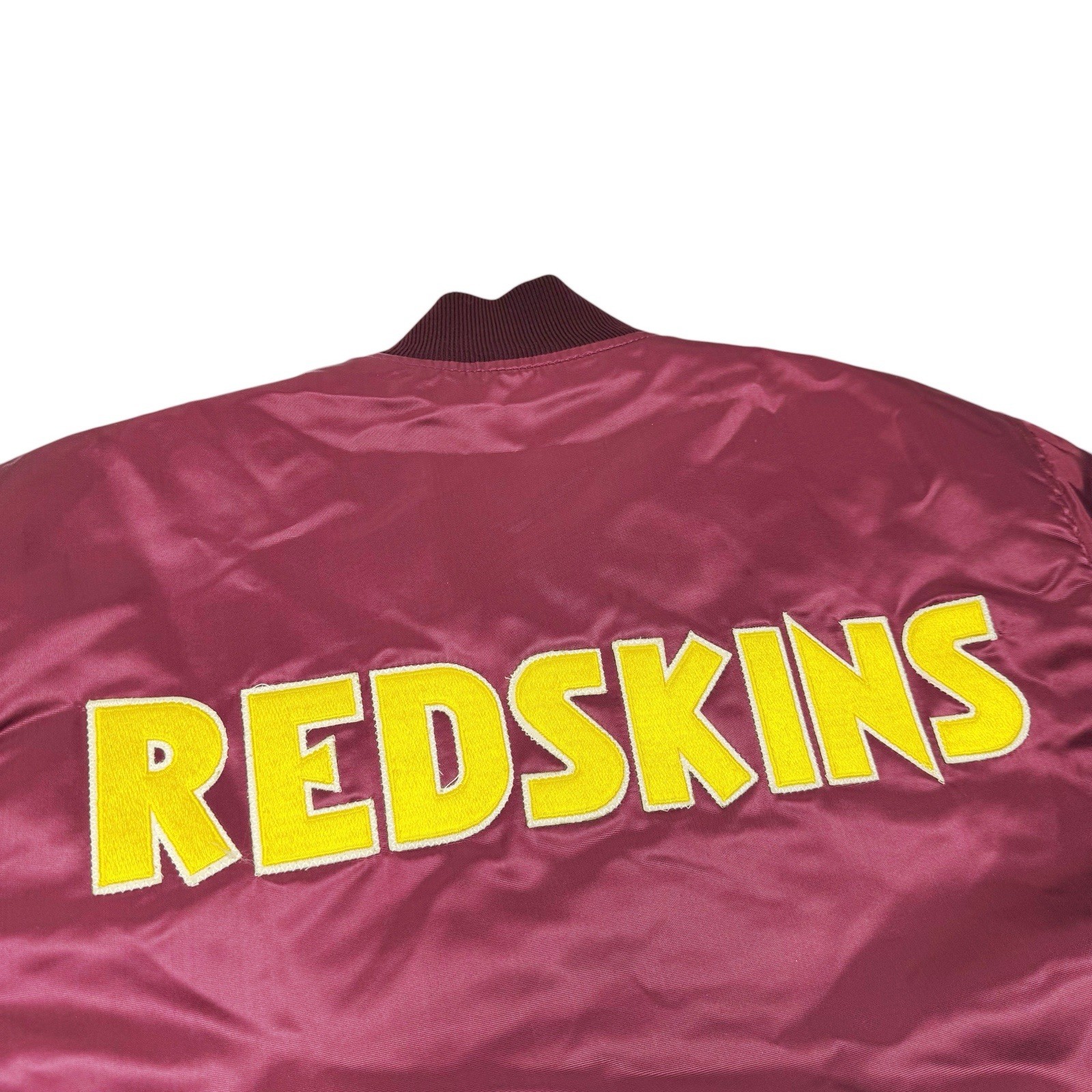 Vtg Rare Washington Redskins Starter Satin Bomber Jacket BIG LOGO Mens Large view 3