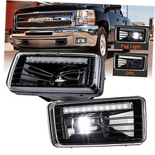 Rectangular Fog Lights with DRL Compatible with 07-13 Silverado fog light