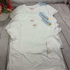 NWT Cat Jack Classic White Short Sleeve Tee girls L 10/12 cotton blend 4pc