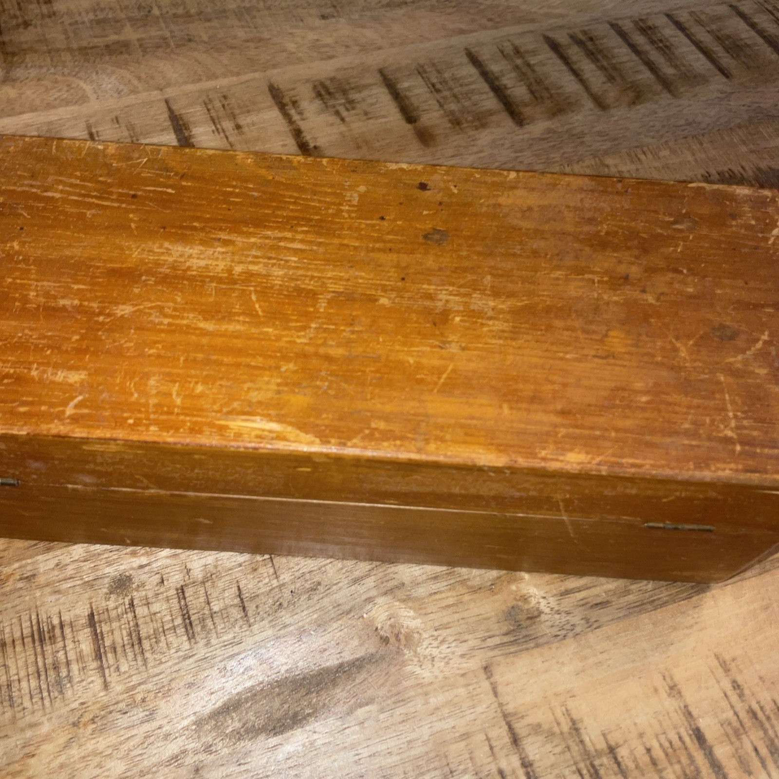 Antique Brass Microscope With Wooden Case & Slides READ