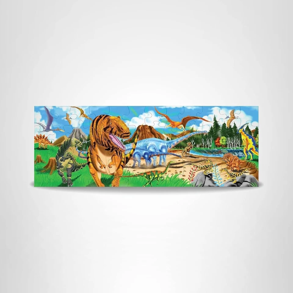 Melissa and Doug Land of Dinosaurs Floor Puzzle 48 Pc Jumbo Jigsaw for Ages 3 + - Image 2 of 4