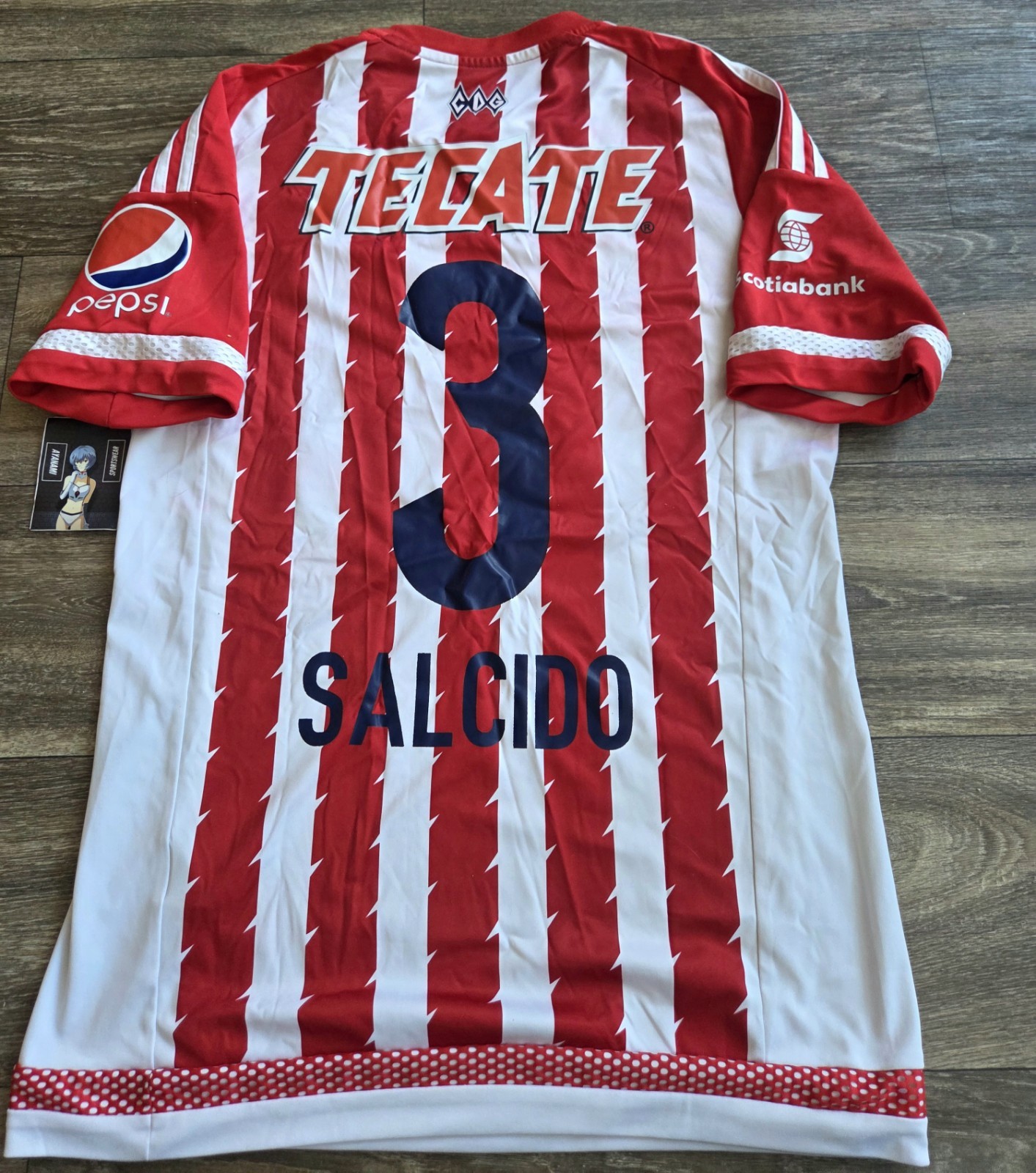Adidas Chivas Guadalajara 15/16 Home Salcido Futbol Soccer Jersey Mens Sz Small