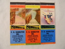 Clinton Massachusetts manufacturing molded plastics Girly low # 387 matchbooks