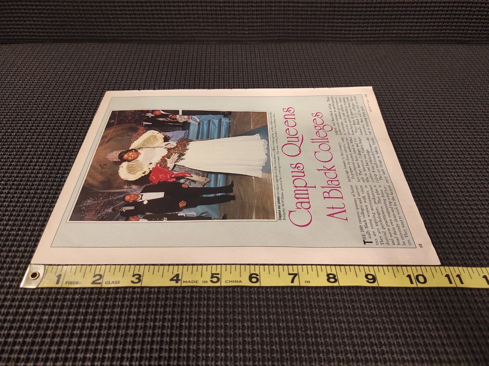 Vtg 80s HBCU Black College Queens Article Ebony Beauty Pageant Model 1980s 1988