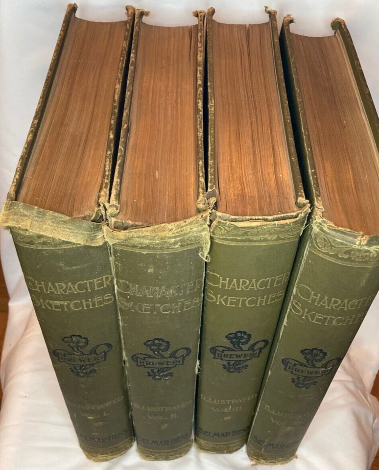 *SALE* ANTIQUE 1892 Character Sketches of Romance Fiction and the Drama Set of 4 - Image 2 of 4