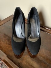 decollete donna camoscio nero