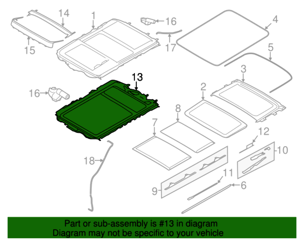 New Genuine BMW Sliding Roof Frame (2013-2015) OE 54102994058 | eBay