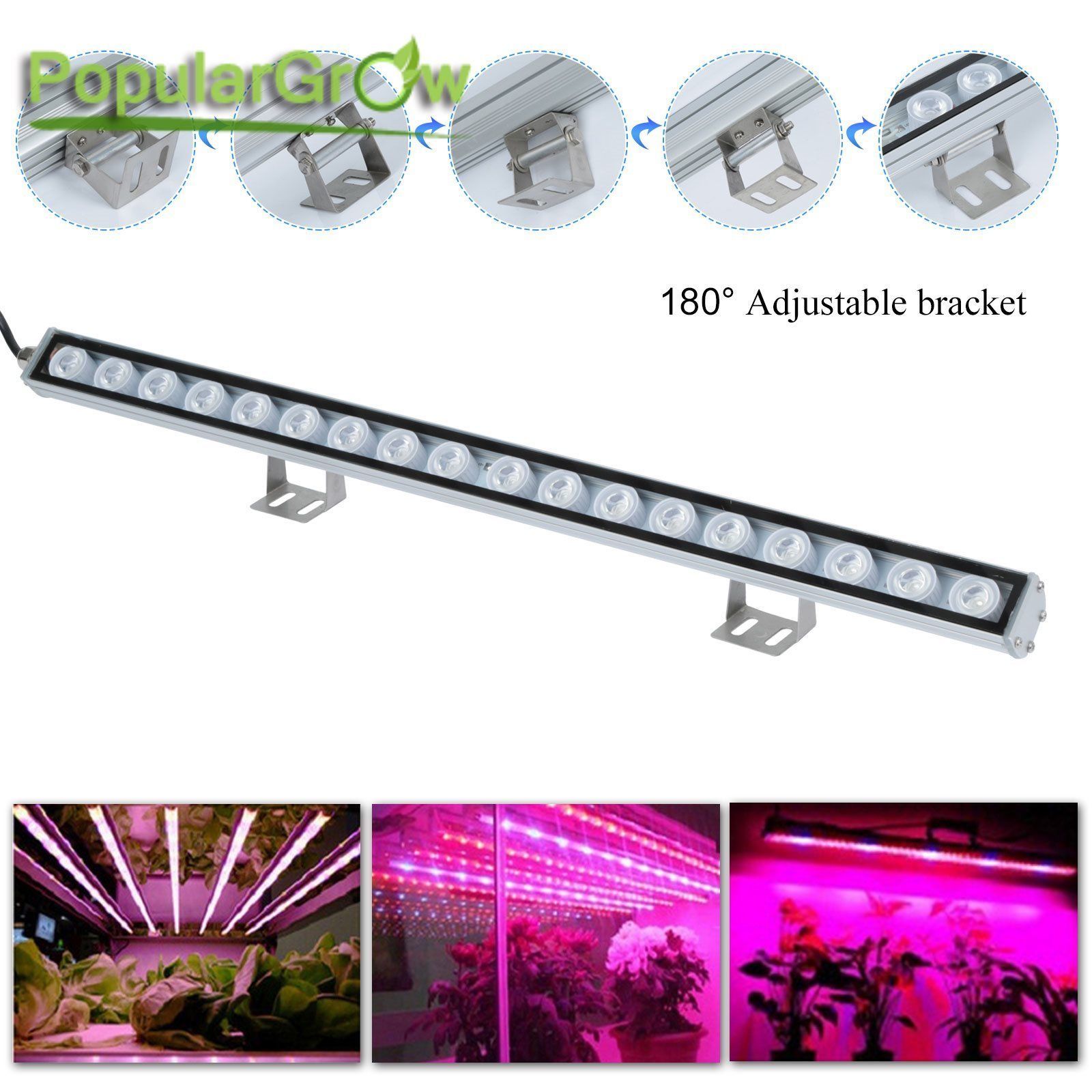 54W LED Grow lámpara para plantas lámpara para plantas lámpara de crecimiento barra de luz para plantas