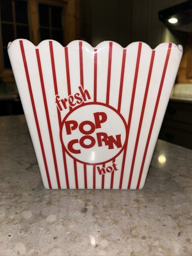 Retro Ceramic Popcorn Bucket Bowl Dish Sur La Table Old Fashioned Carnival Style