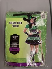 Wicked Cool Witch Halloween costume 7 Piece Juniors Medium