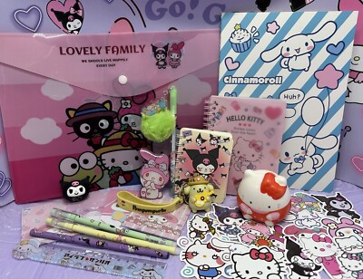 SANRIO Schreibwaren zerdrückbar Bündel Notizbücher Memo Datei Brieftasche Gummi herausklappbares Telefon