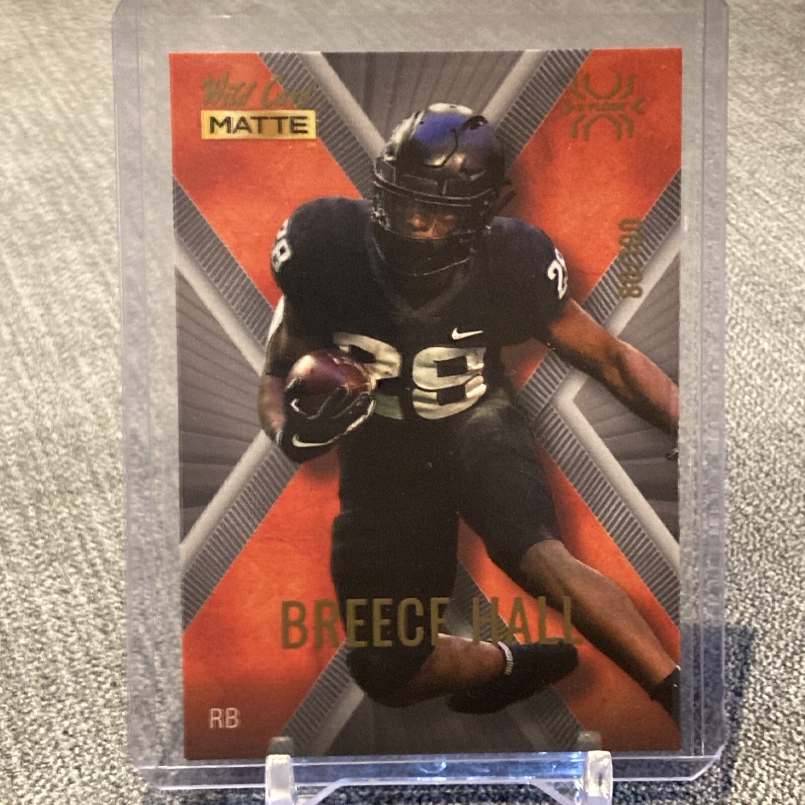 2022 Wild Card Matte X-Plode - Breece Hall MXP-4 | #80/100 | Silver/Orange