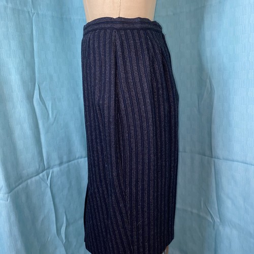 Sasson Navy Tweed Skirt Suit Vintage 80's Sz 10 Blazer Pencil Skirt - Picture 9 of 12