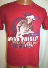 BRAD PAISLEY 2007 Bonfires & Amplifiers Concert Tour T-SHIRT Small COUNTRY MUSIC