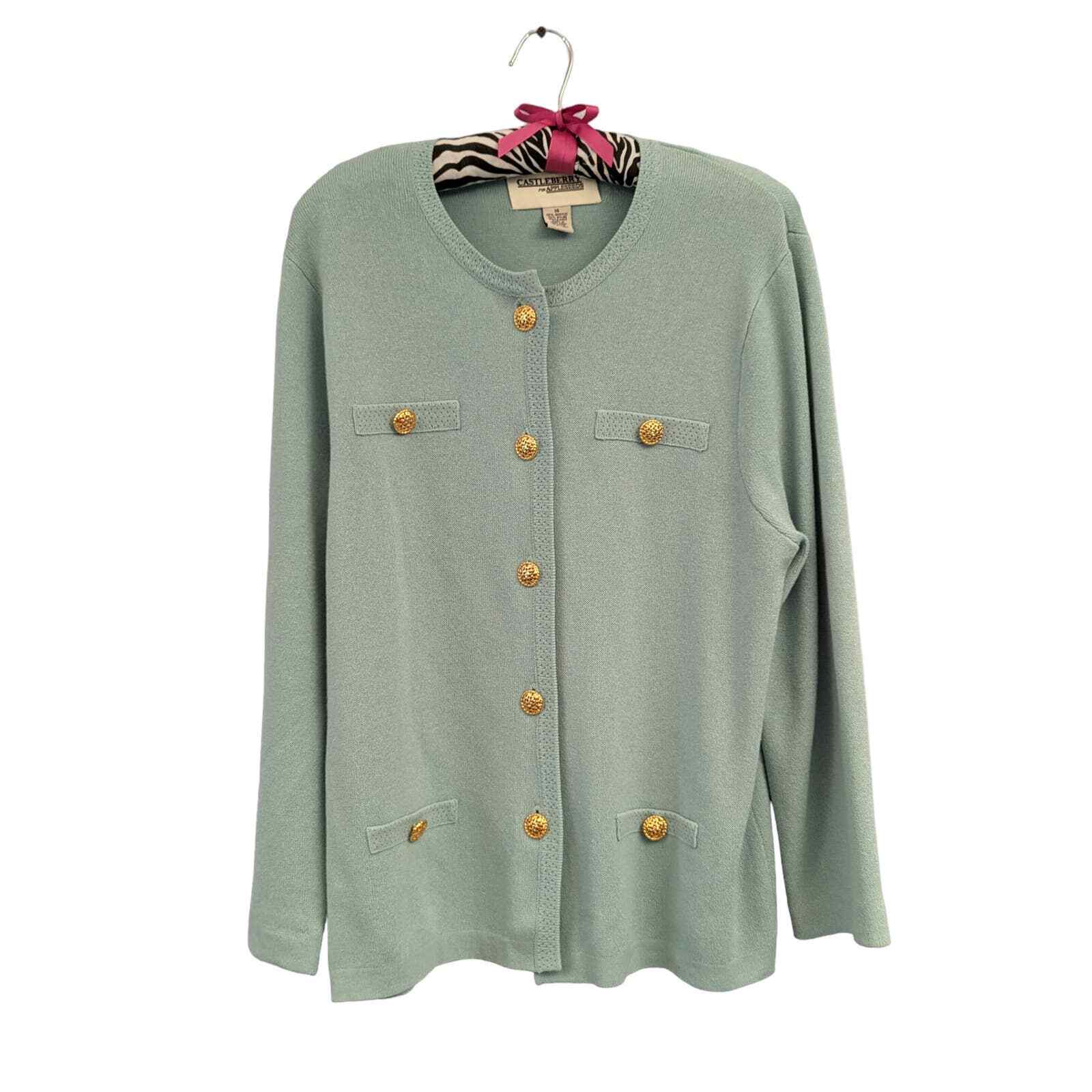 Vintage Castleberry by Appleseeds Women's Knit top and skirt set size