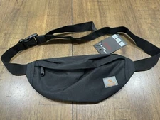 NWT! Tinyat Fanny Pack Waist Bag Black Adjustable Belt Orange Lining