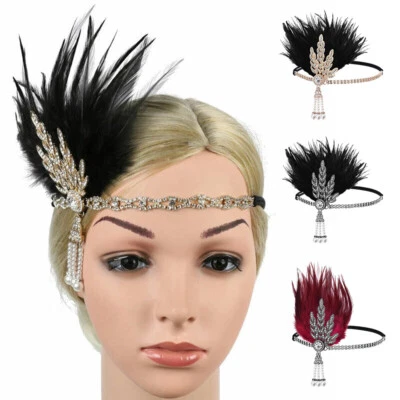 1920s Headband Vintage Bridal Great Gatsby Flapper Party Headpiece Accessories