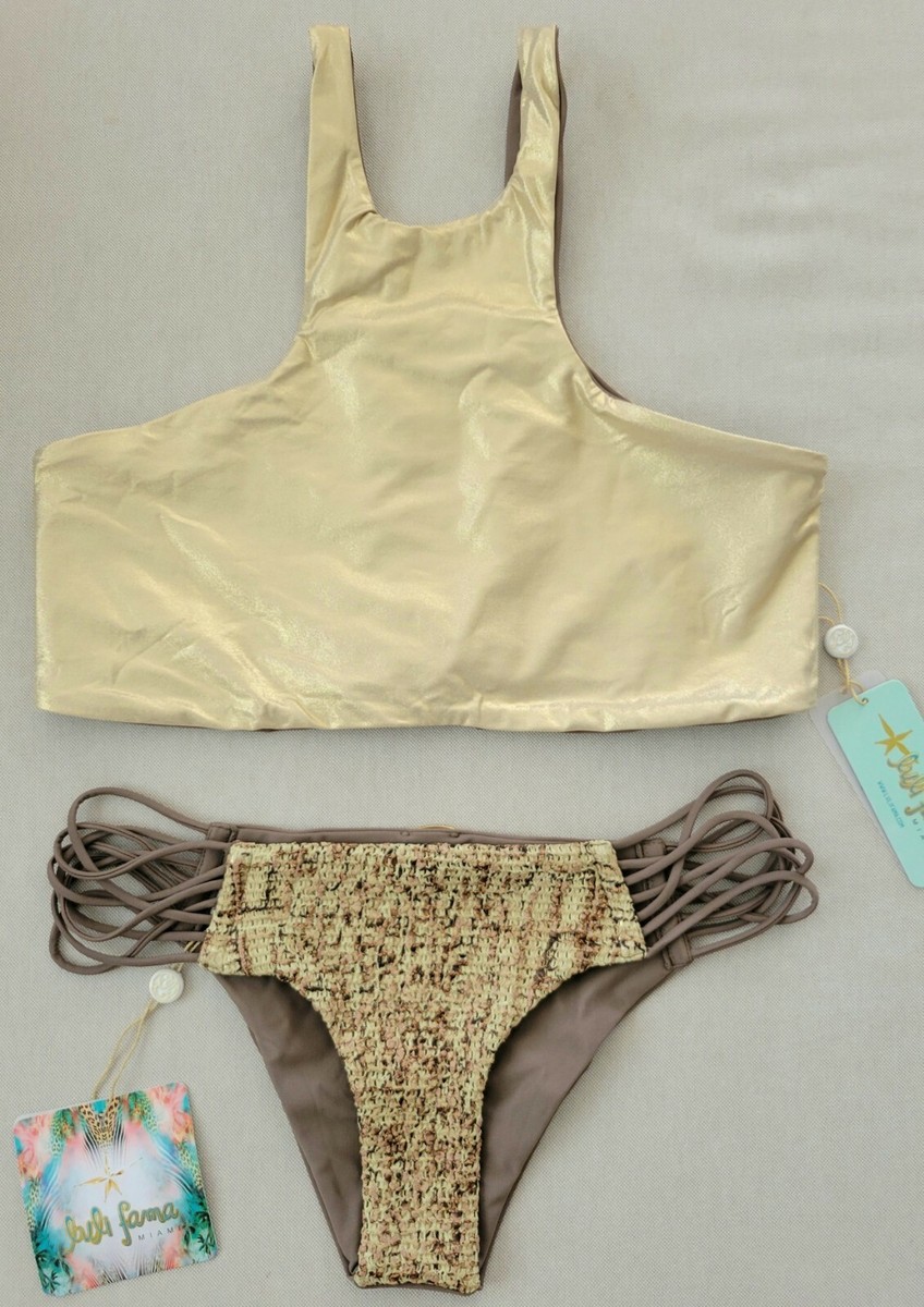 Luli Fama Reversible High Neck Top & Secrets In The Sand Criss