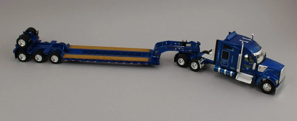 DCP 1:64 *WESTERN DISTRIBUTING* Kenworth W990 Midroof w/Tri-Axle Lowboy Trailer - Image 3 of 4